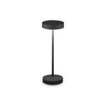Candeeiro de mesa de exterior recarregável Ideal Lux LED Toffee, preto,