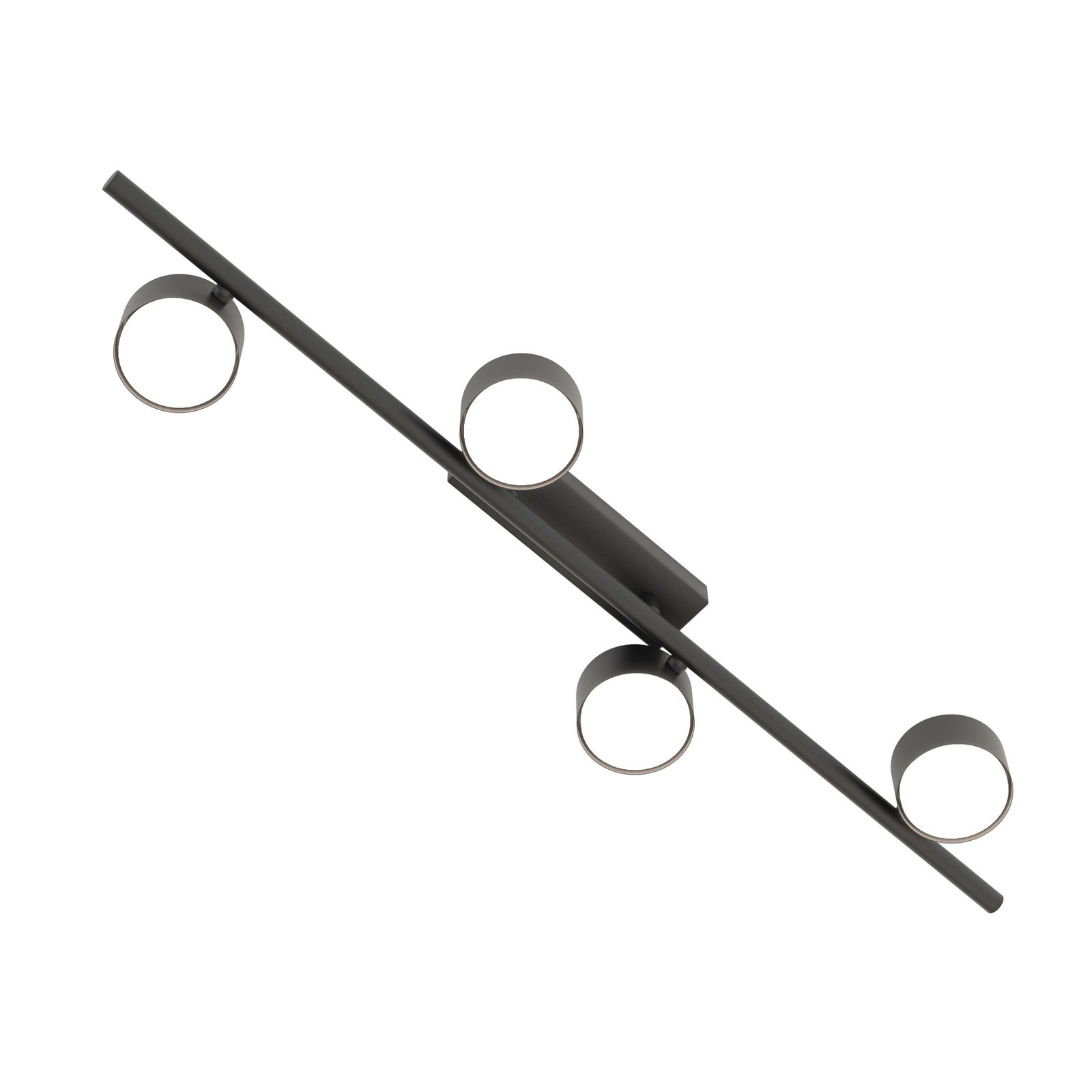 Deckenstrahler Bet, Länge 80 cm, schwarz, Metall, 4-flg.