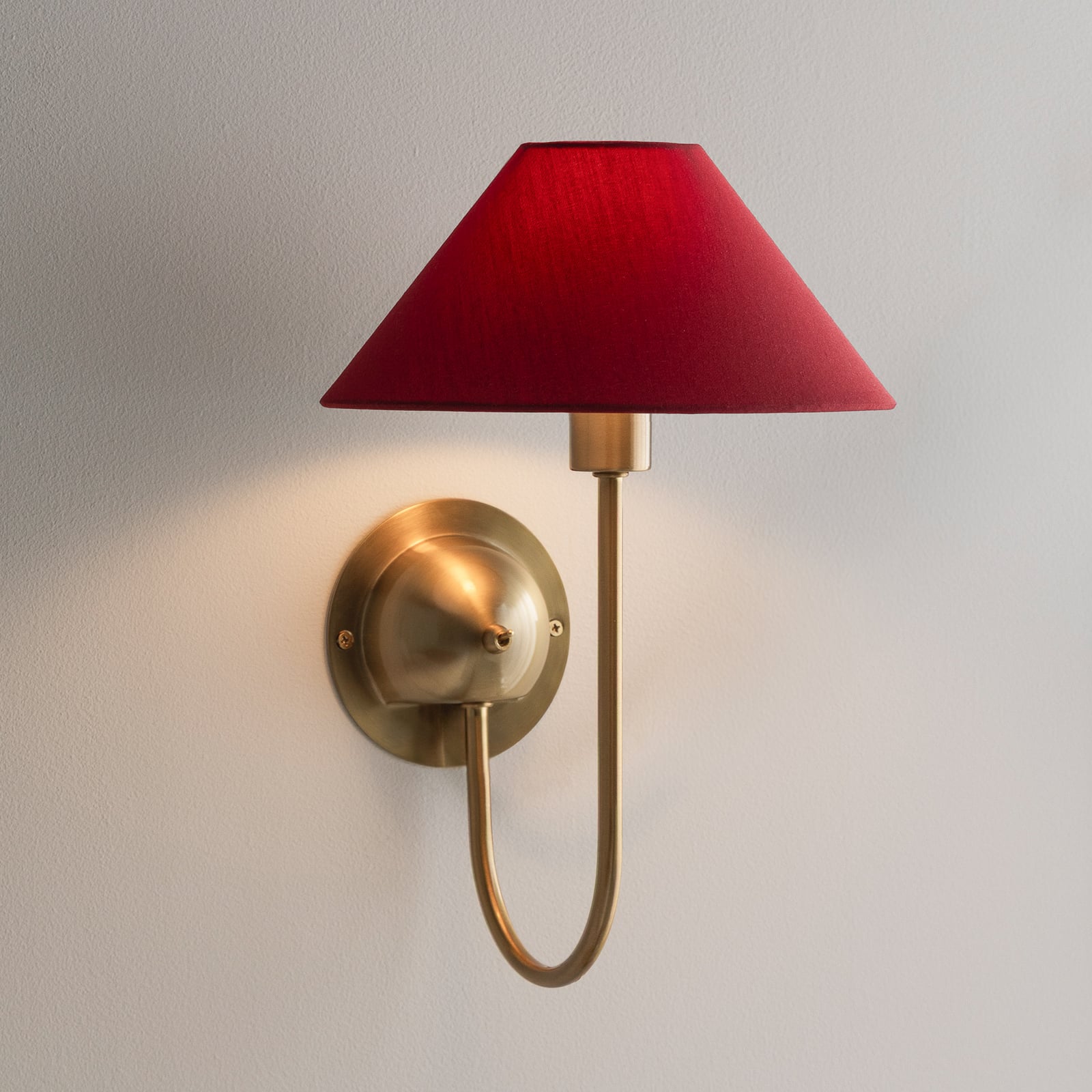 Globen Lighting Wandlampe IRIS, burgunderrot Höhe 32 cm