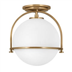 Plafoniera Somerset, 1 luce, ottone