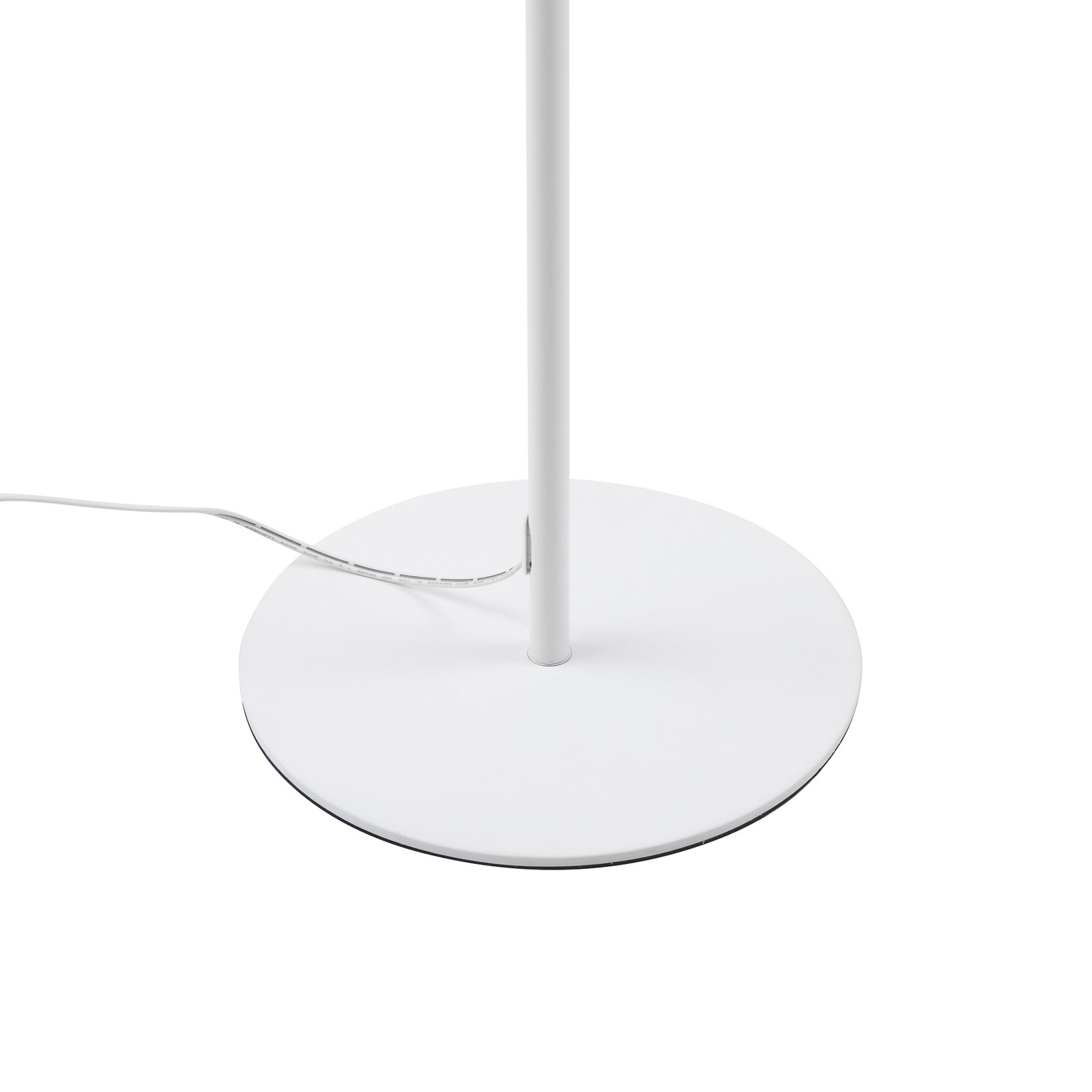 Lindby LED stojací lampa Maori, bílá, CCT, stmívatelná, USB