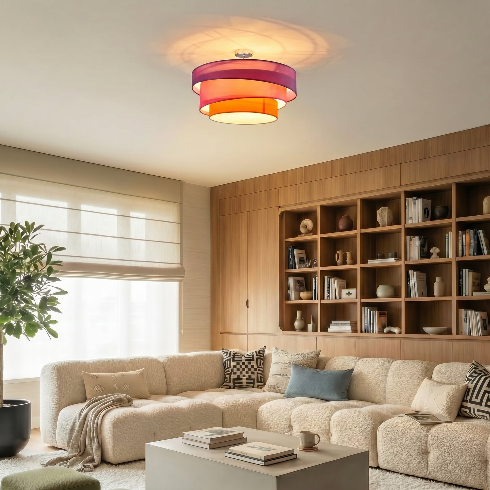 Melia Stropní Lampa Violet/Pink/Orange/Chrome - Lindby