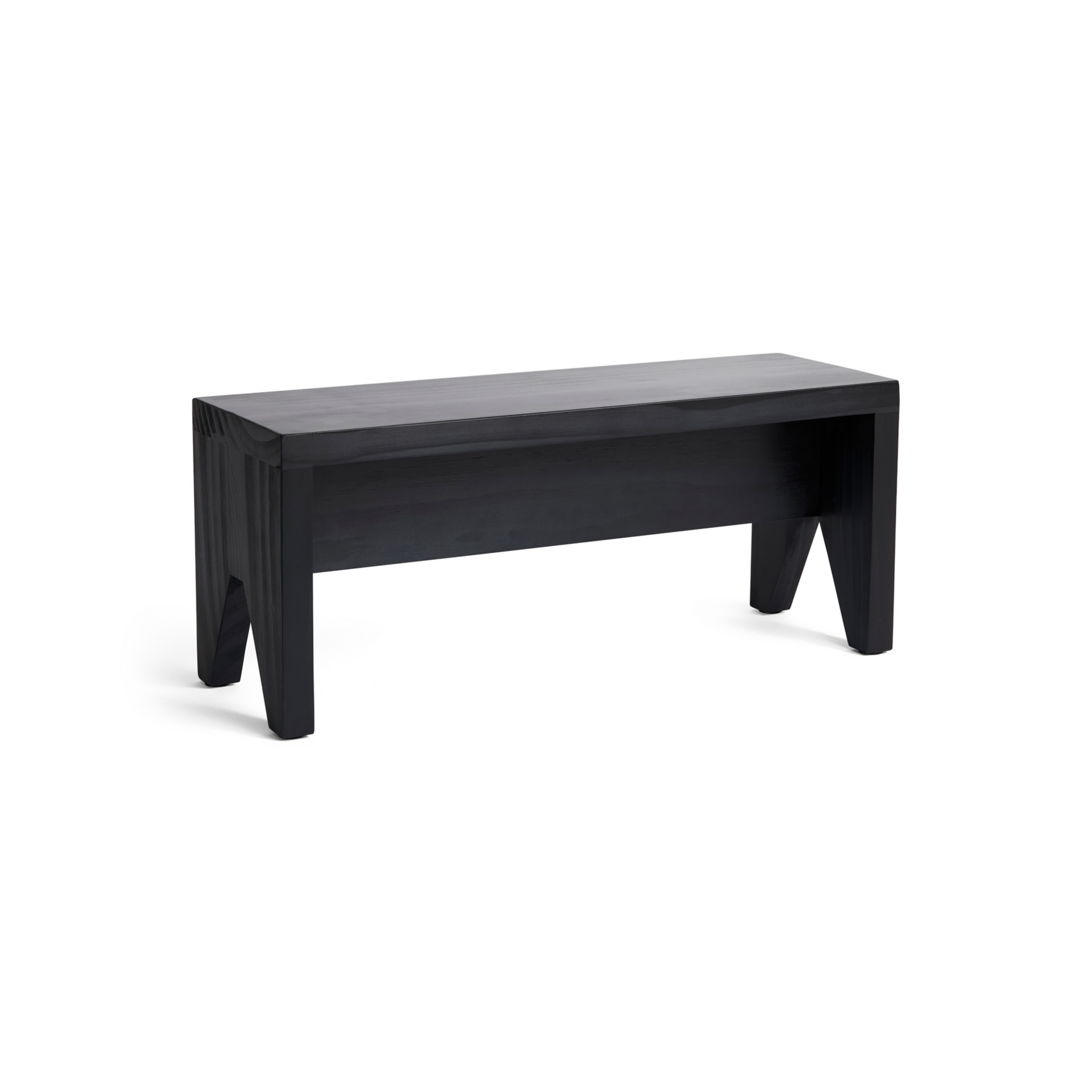 Manolito stool, black pine wood, 60 x 20 x 25 cm - HAY
