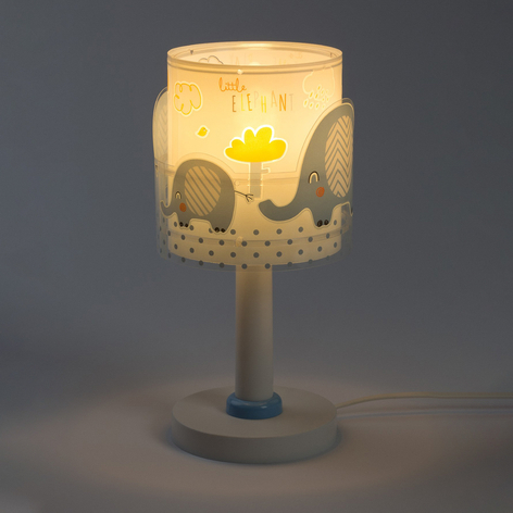 Bordlampe til barnerom Little Elephant, lyseffekt