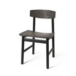 Chaise Conscious 3162, noire, hêtre, hauteur 78,5 cm - Mater