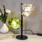 Canopus lampă de masă verde/argintiu Înălțime 40 cm 2 becuri sticlă E14