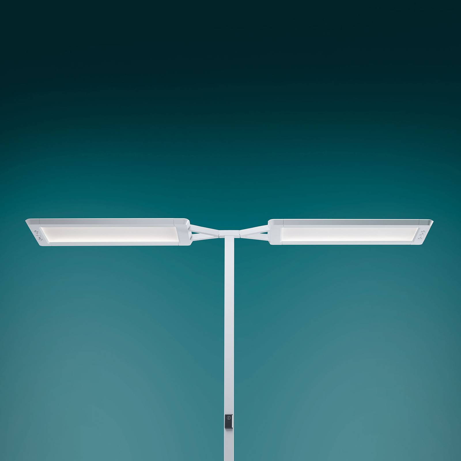 Lampa stojąca LED Yara.double CCT, BT, LTX srebrna