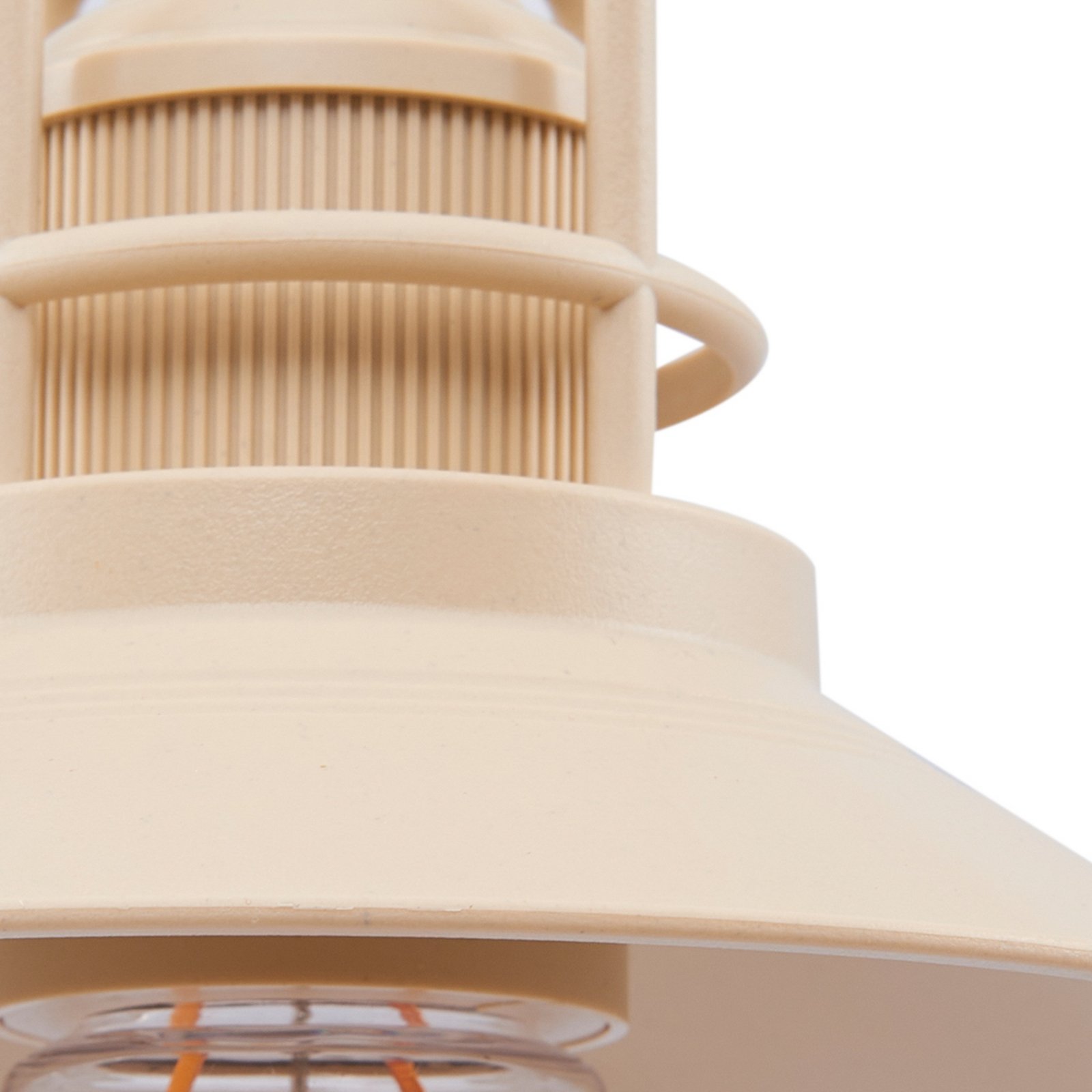 Raul LED-Akku-Hängeleuchte, Ø 15 cm, beige, Alu - Lindby