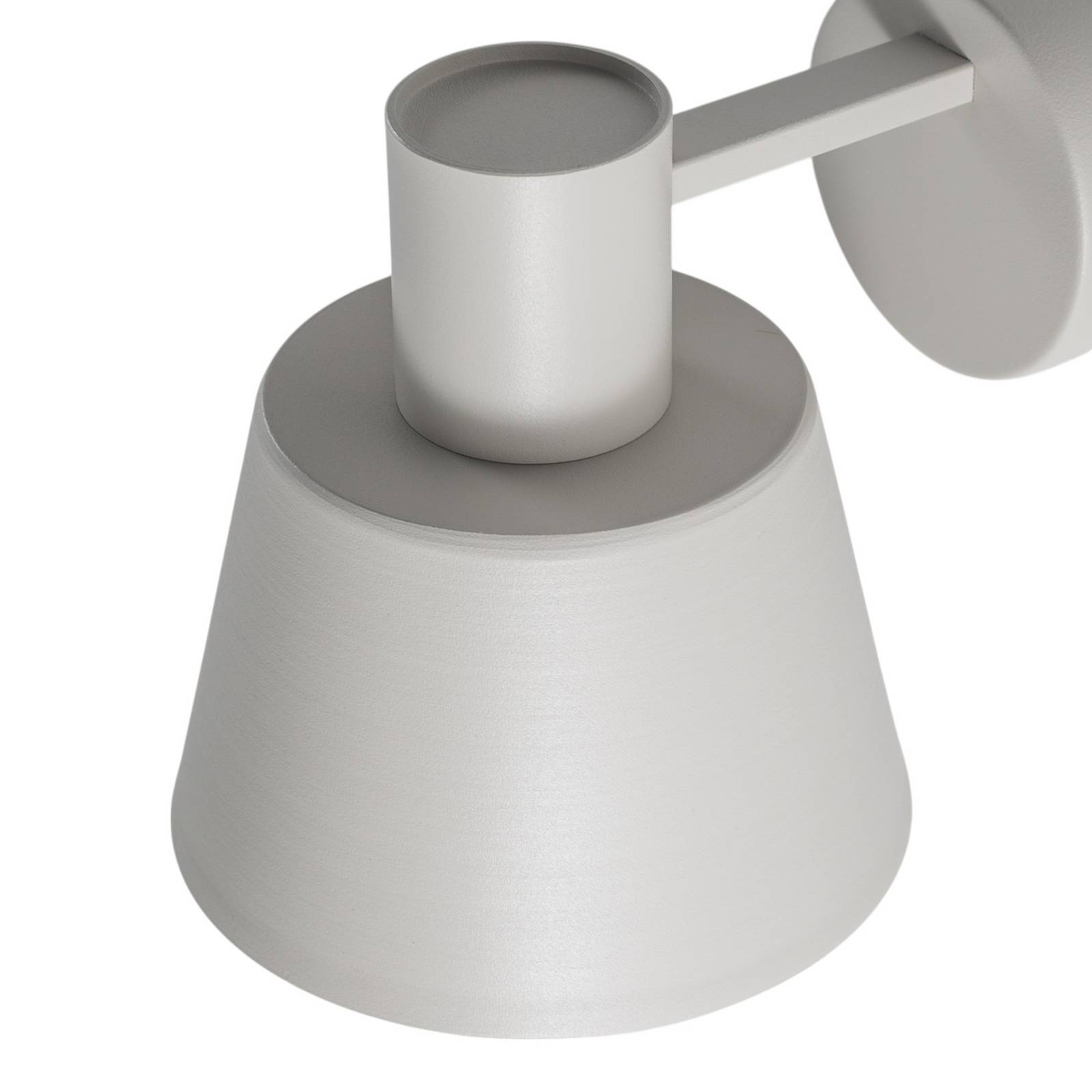 Wandleuchte Dunka, taupe,1-flammig, Stahl, E27, Höhe 17 cm günstig online kaufen