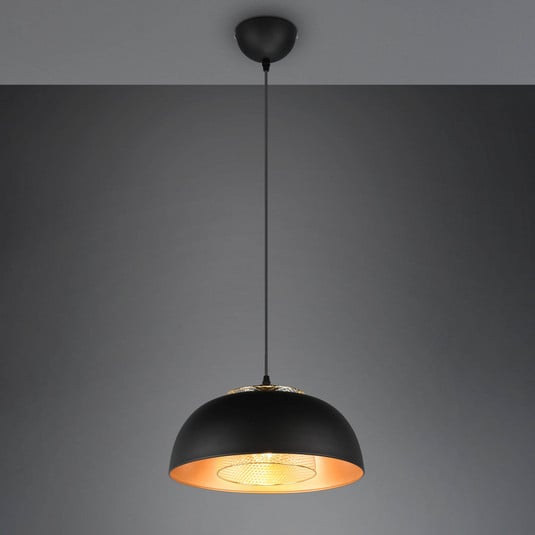 Hängeleuchte Punch schwarz/gold einflammig Ø 35 cm