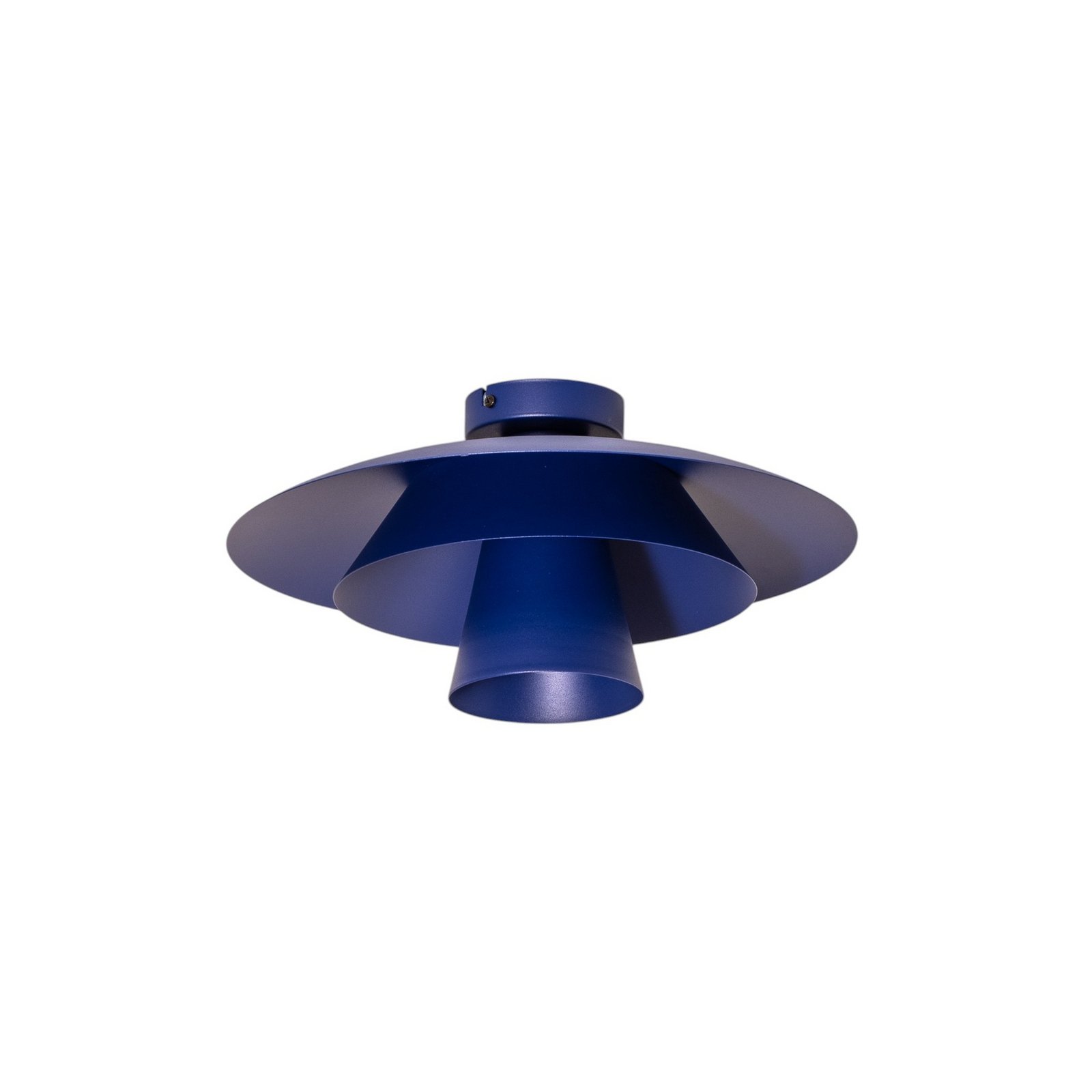 Plato ceiling light, dark blue, metal, Ø 38 cm, E27