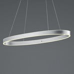 Delta LED pendant light, round, matt aluminium