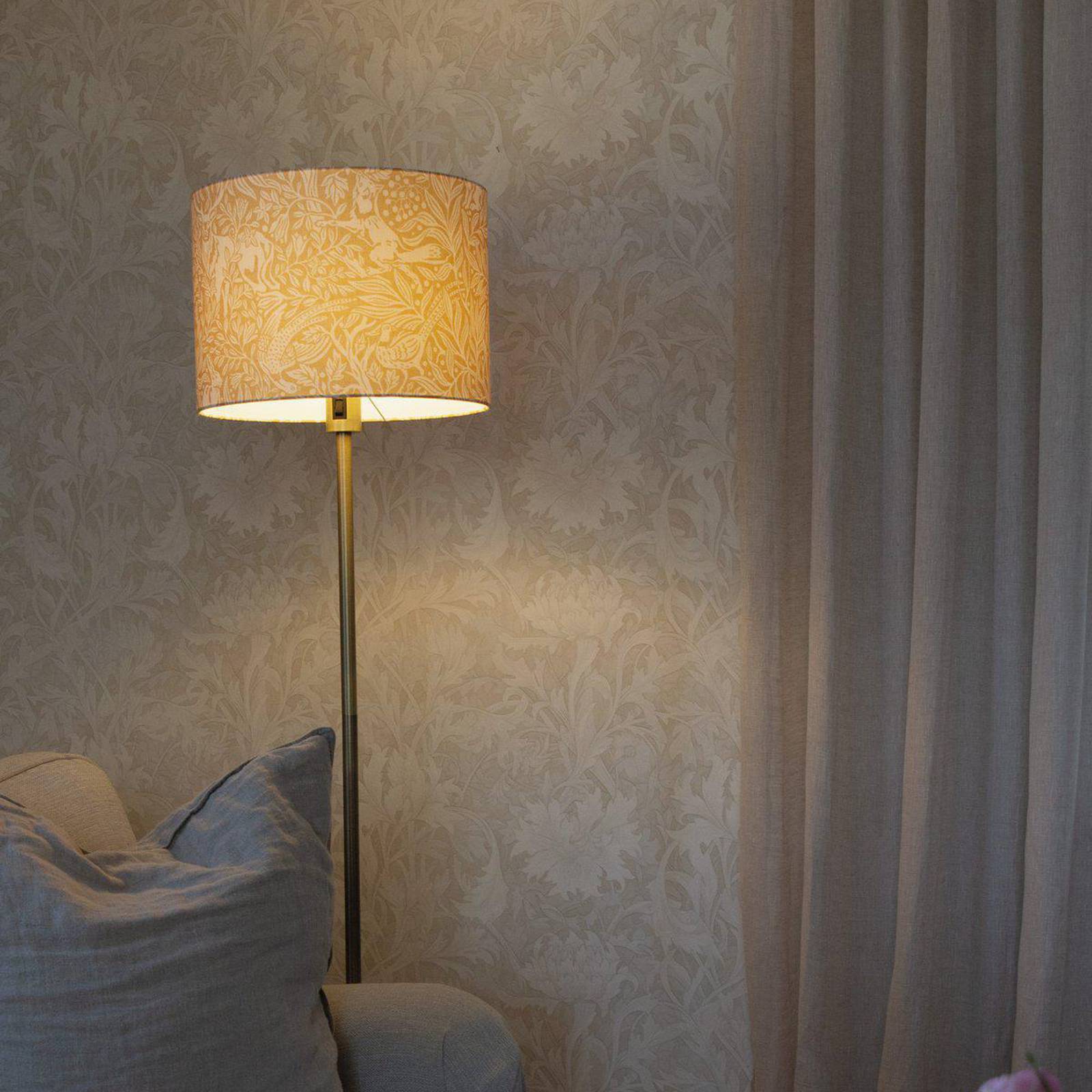 Stehleuchte Amy, gelb/gold, Höhe 150 cm, Textil, E27 günstig online kaufen