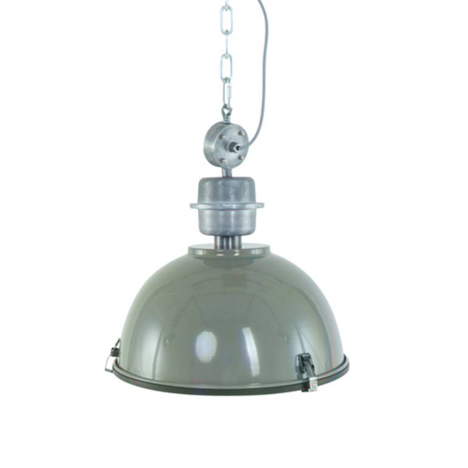 E-shop Bikkel – olivovozelená priemyselná závesná lampa