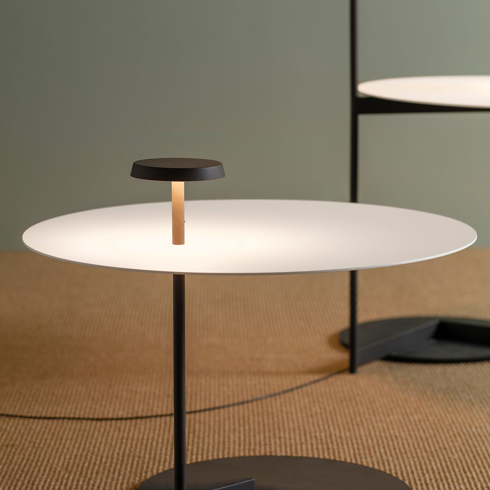 Flat LED-Bodenlampe 43 cm weiß, dimmbar - Vibia Flat LED-Bodenlampe 43 cm weiß, dimmbar - Vibia