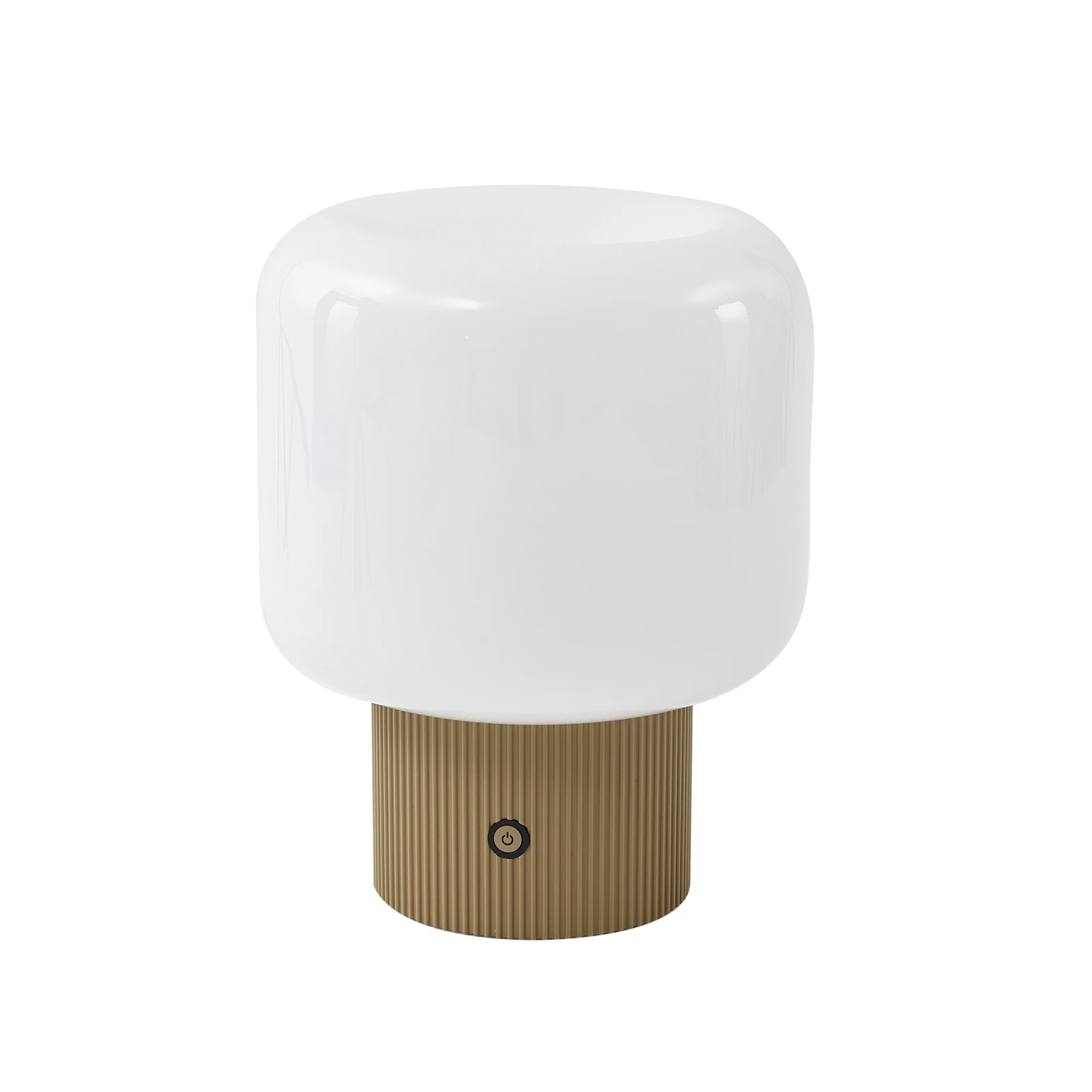 Lucande LED tafellamp Katrin Palme, beige, glas