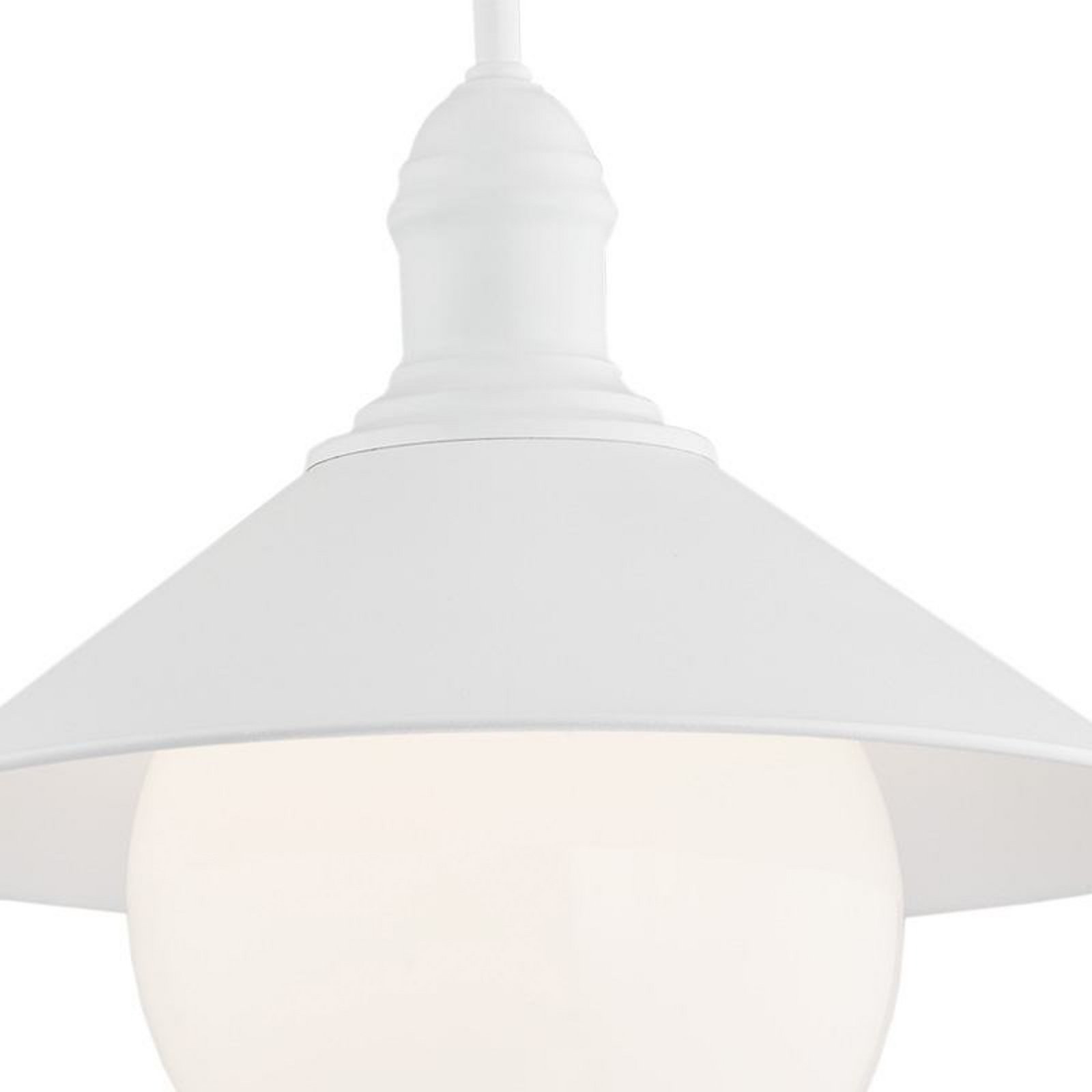 Außenwandleuchte Enduro, weiß, Stahl, Glas, IP44, E27