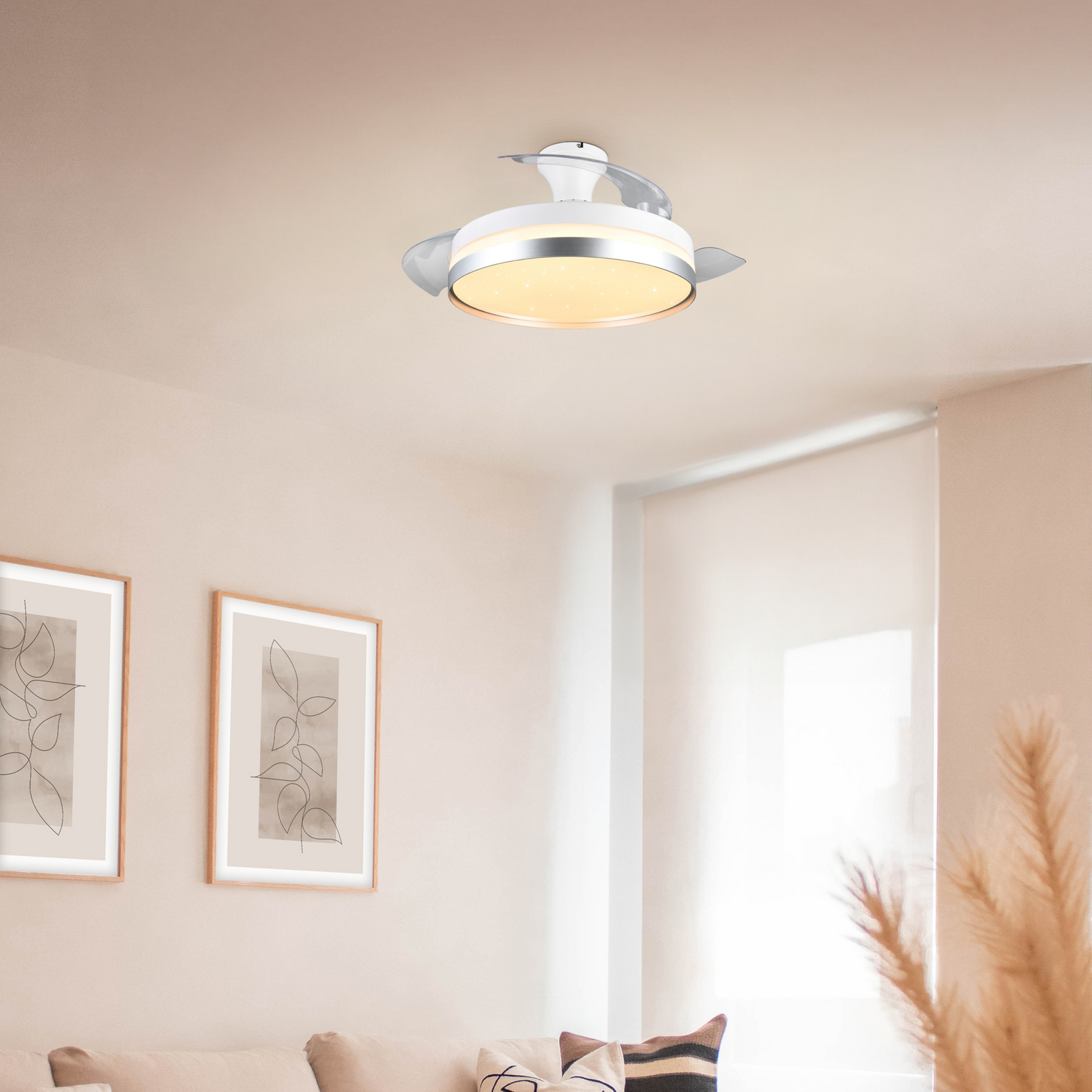 Ventilator LED Lindberg DC silențios Ø 100 cm CCT Telecomandă