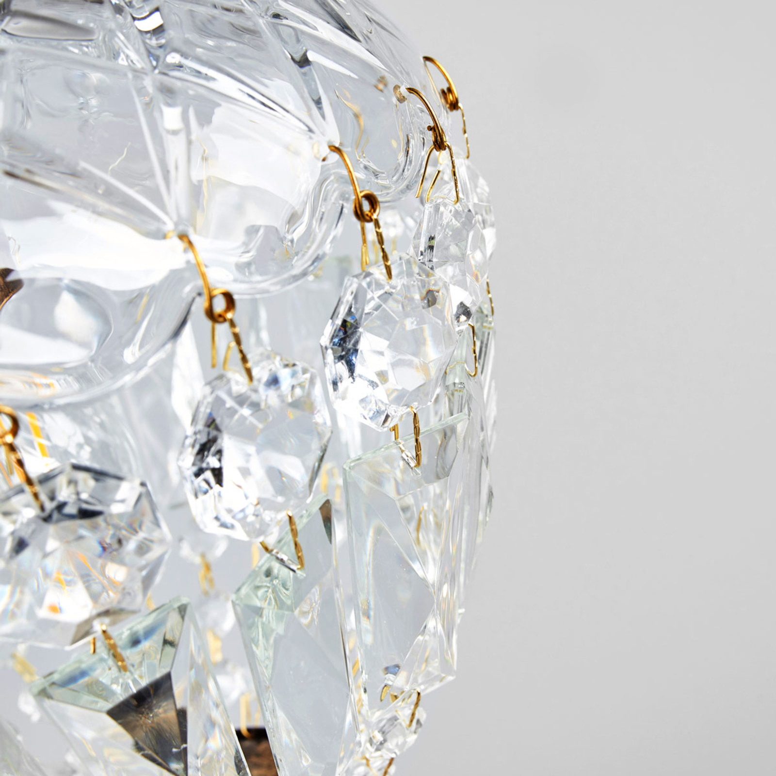 Arila pendant light, crystal glass, Ø 25 cm