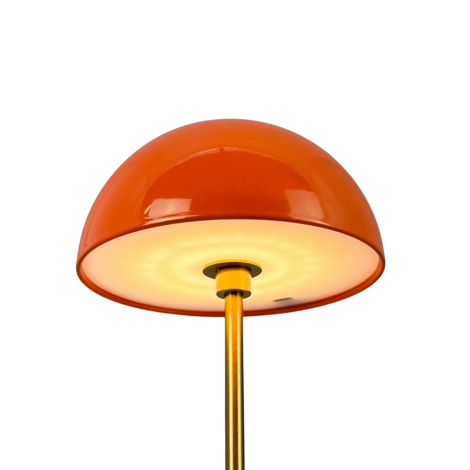 Dyberg Larsen LED akumuliatorinė stalo lempa Along, oranžinė, 2 vnt. rinkinys