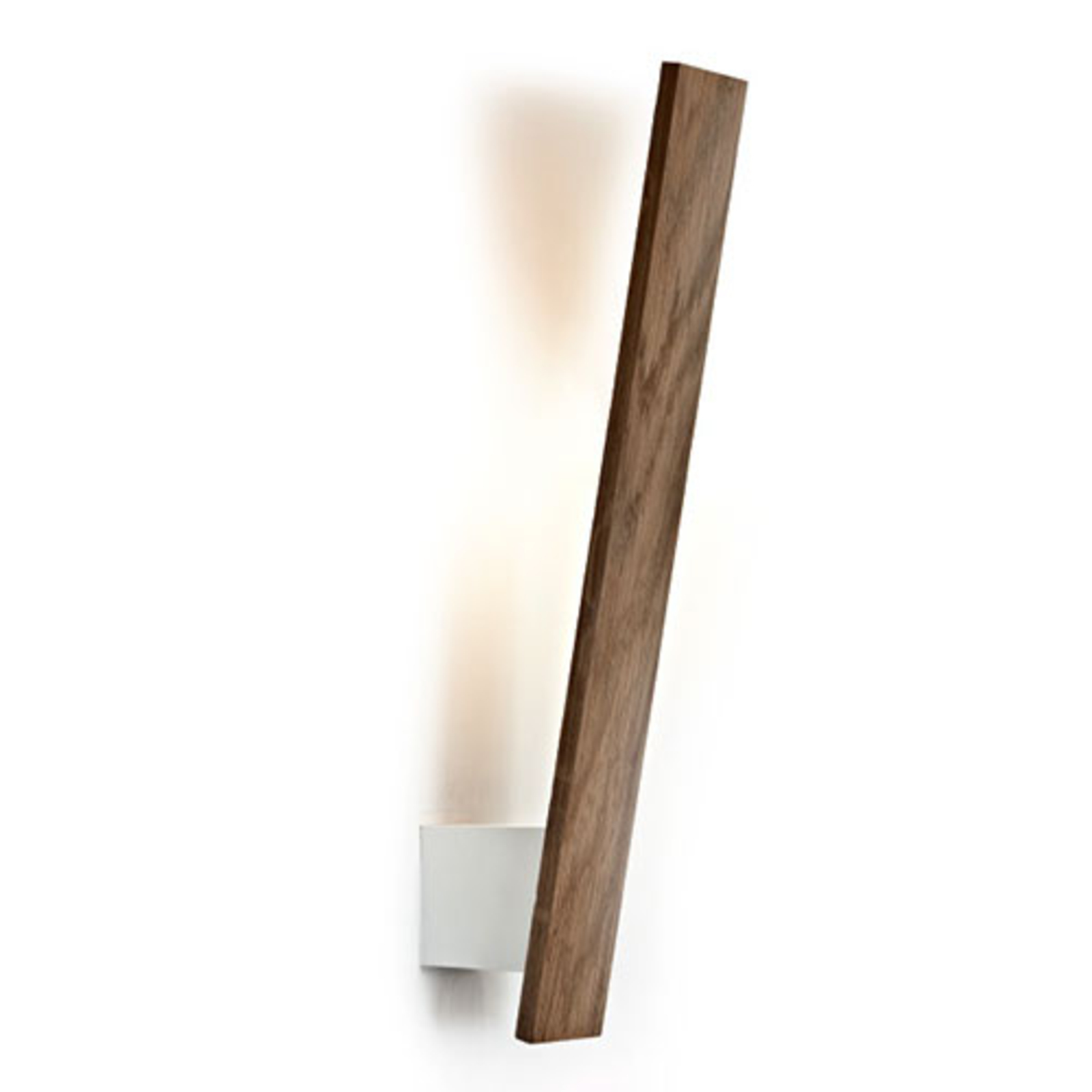 Exenia Flik - slimline LED wall light with wood, for Living / Dining Room, wood, metal, 13 W, energy efficiency: A+, W: 4 cm, H: 40 cm