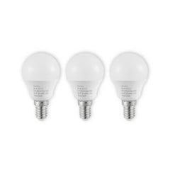 Lindby LED-lamppu E14 G45 4.5W 3,000K opaali 3 kpl sarja