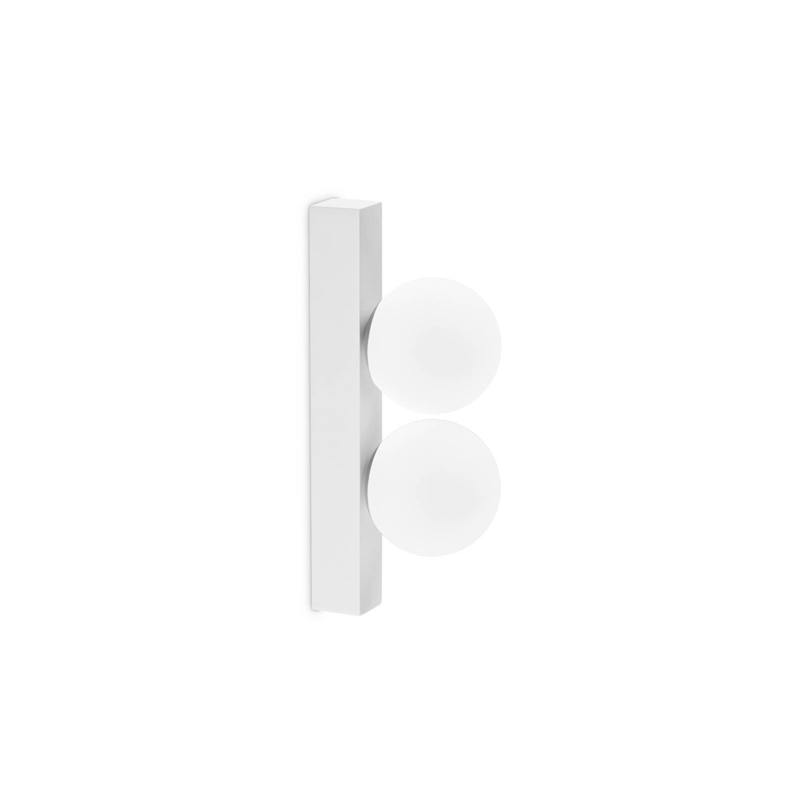 Ideallux Ping Pong Design wandlamp voor woonkamer / eettafel - wit / opaal - metaal