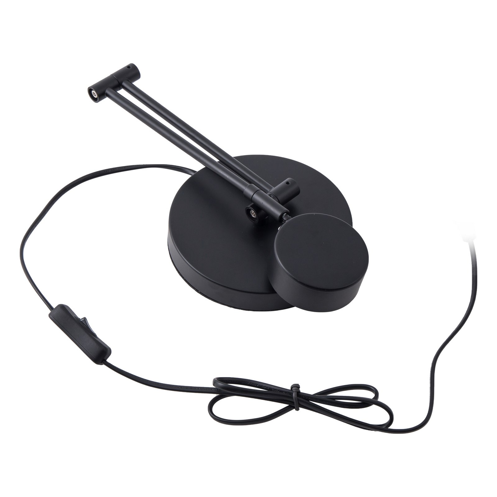 Lampada da tavolo Lindby Jyla, 36 cm, nero opaco, GX53, flessibile