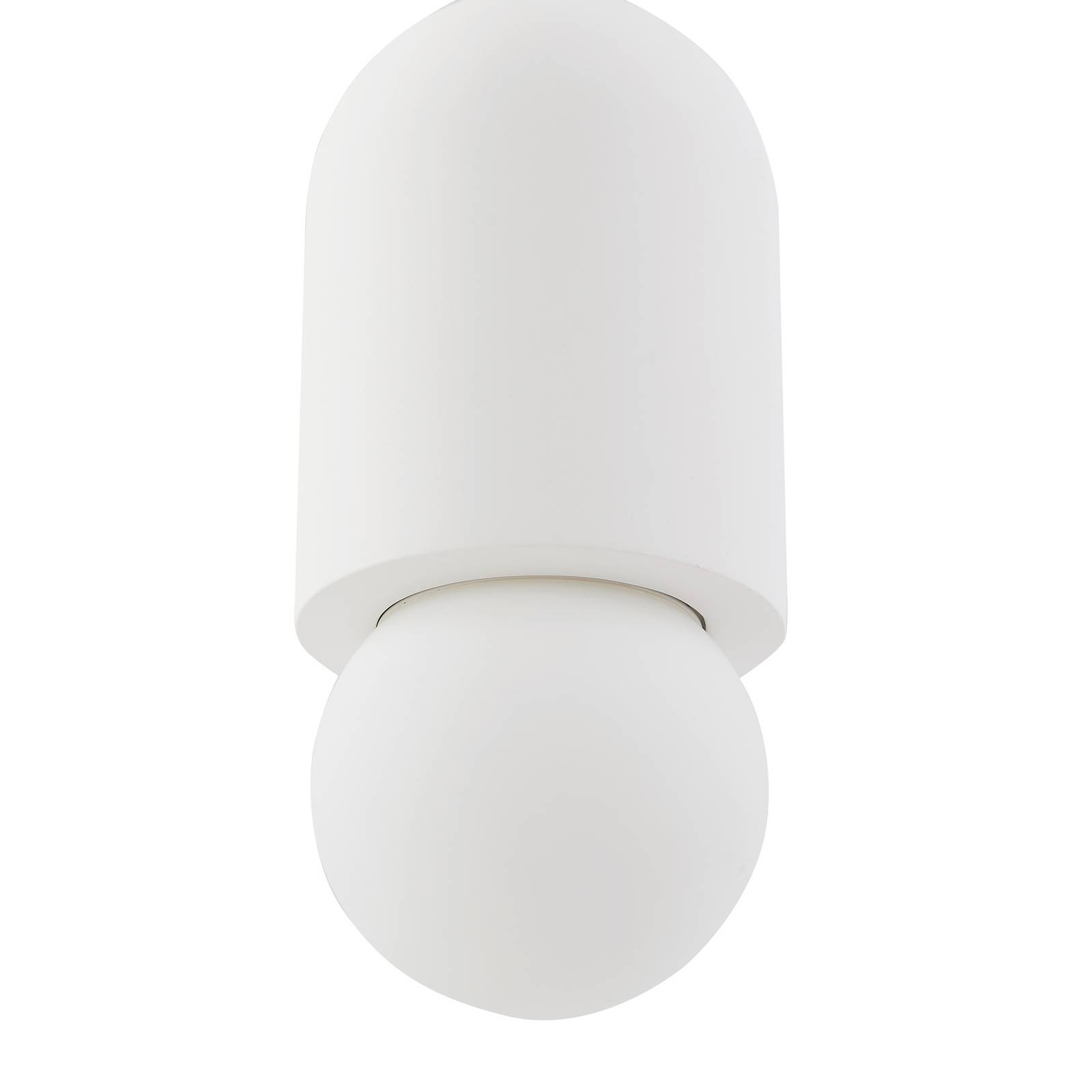 Lampa wisząca Lindby Nielson, Ø 11 cm, biały, gips