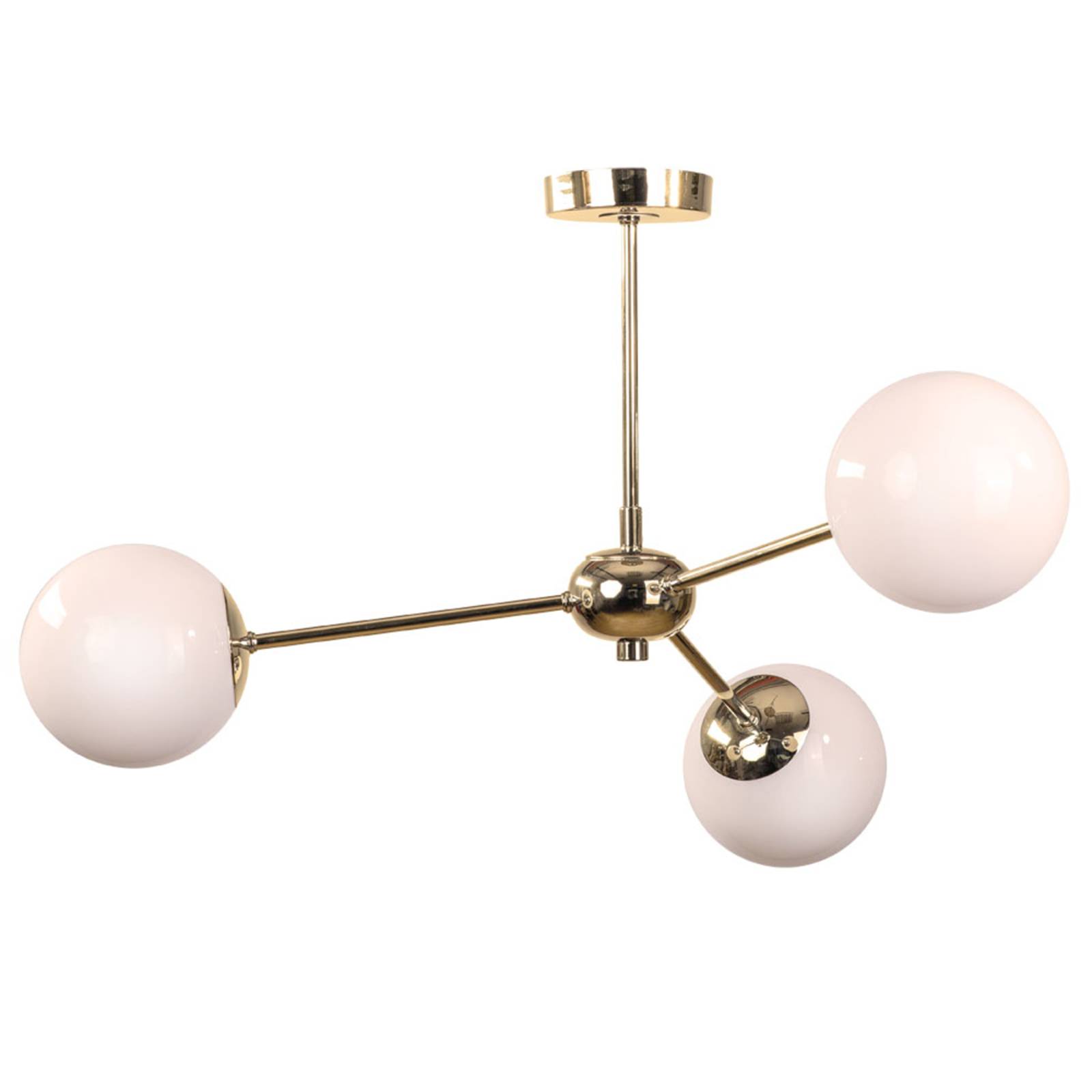 Taklampa Dori, 3 lampor, guld