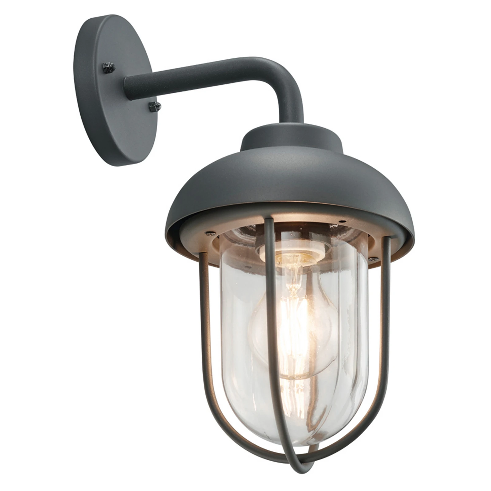 Candeeiro de parede exterior Duero em estilo vintage, antracite