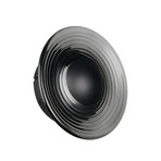LED sienas lampa „Sirena“, melna/dūmakaini pelēka, Ø 20 cm, stikls, CCT