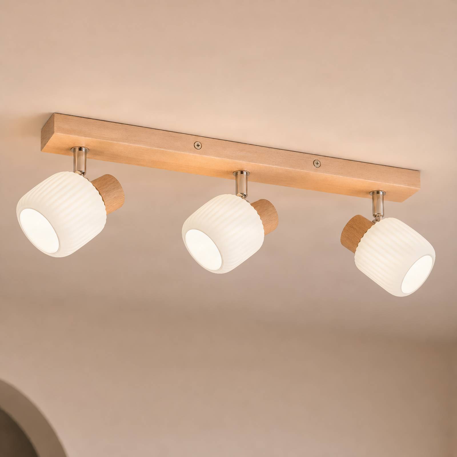 Lindby downlight Darla, 3 lyskilder, hvit/trefarge