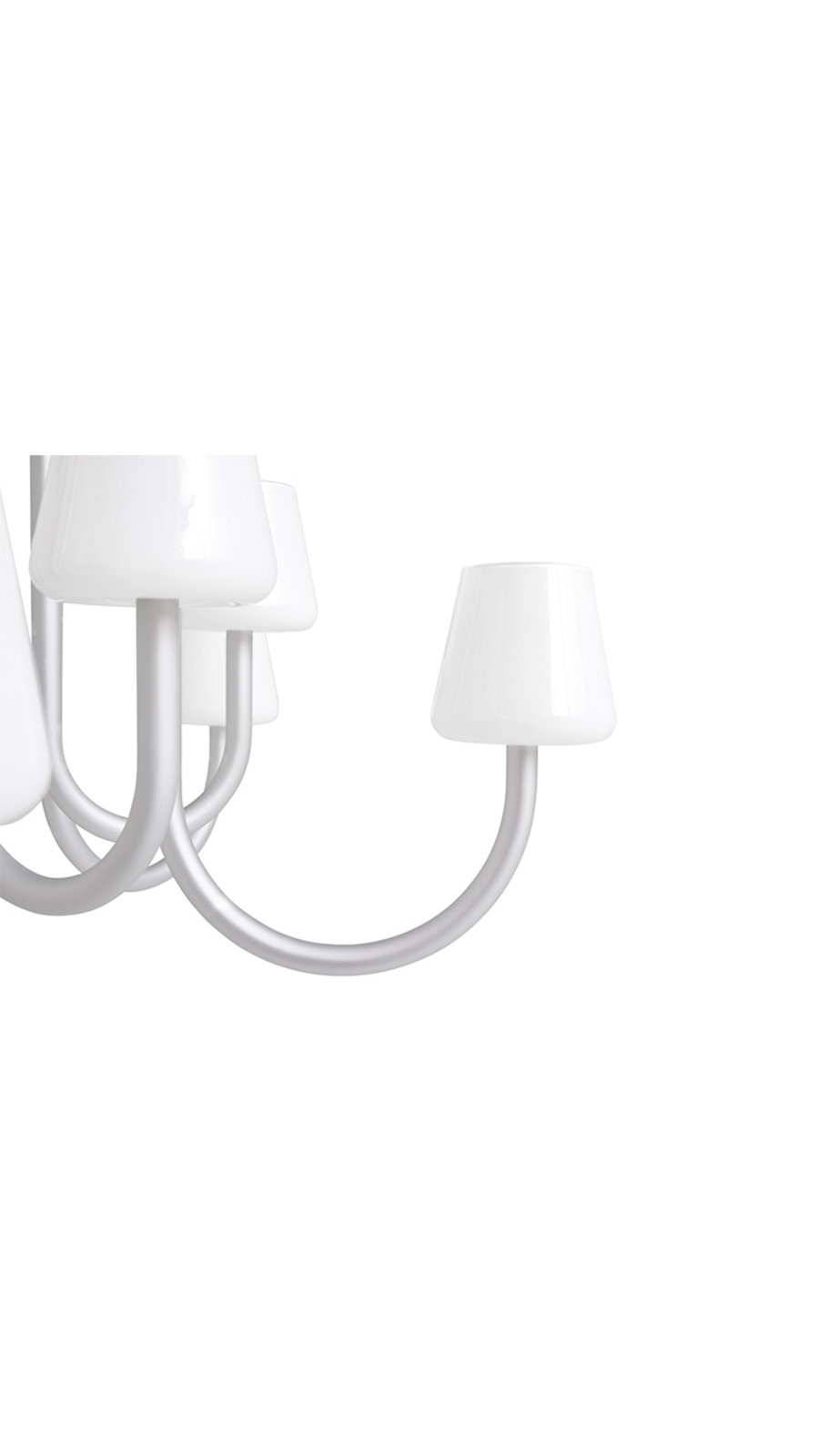 Apollo 1065 Chandelier Alu/White Opal - HAY