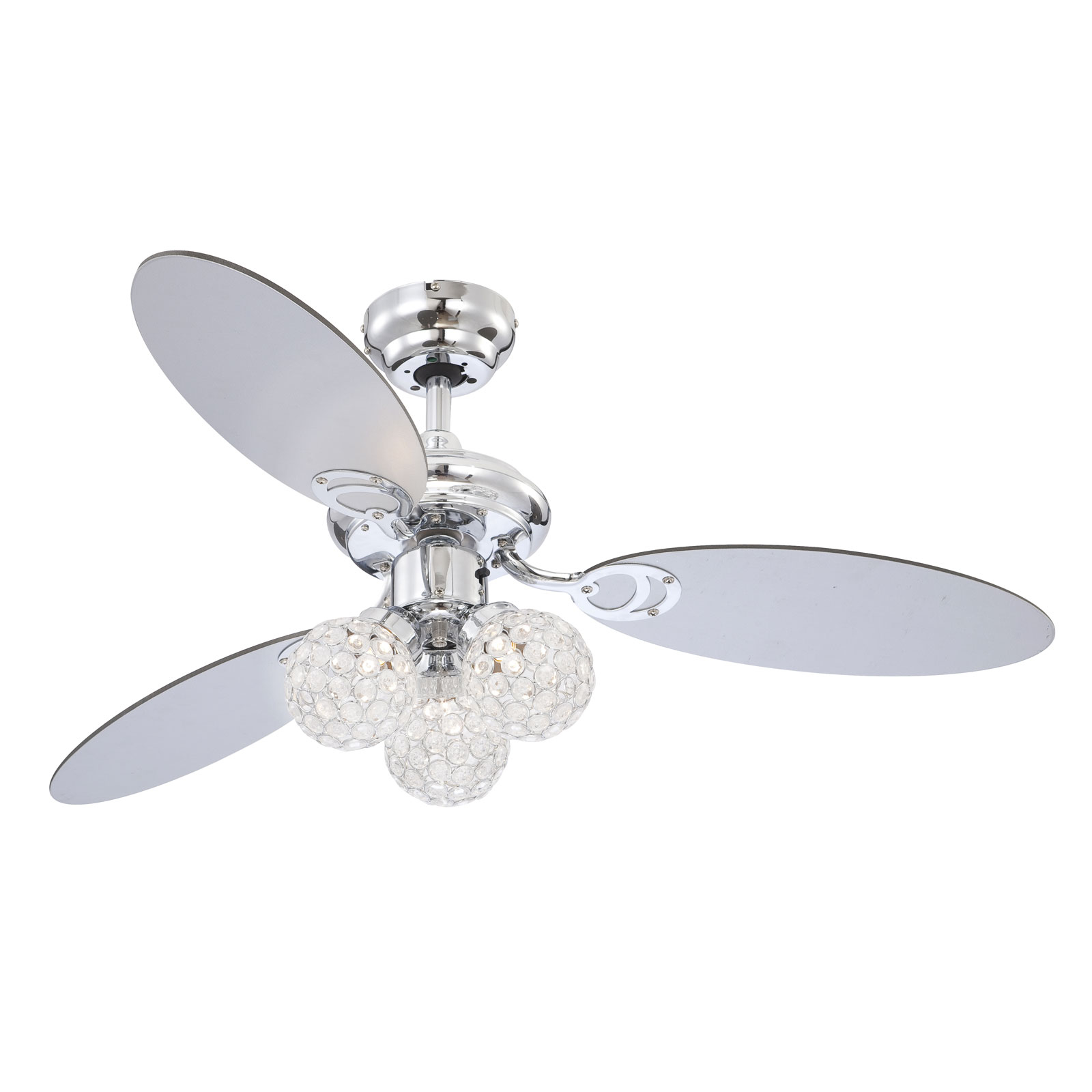 Globo Azalea ceiling fan, reversible blades, for Living / Dining Room, metal, G9, 3 W, energy efficiency: A++, H: 39.5 cm