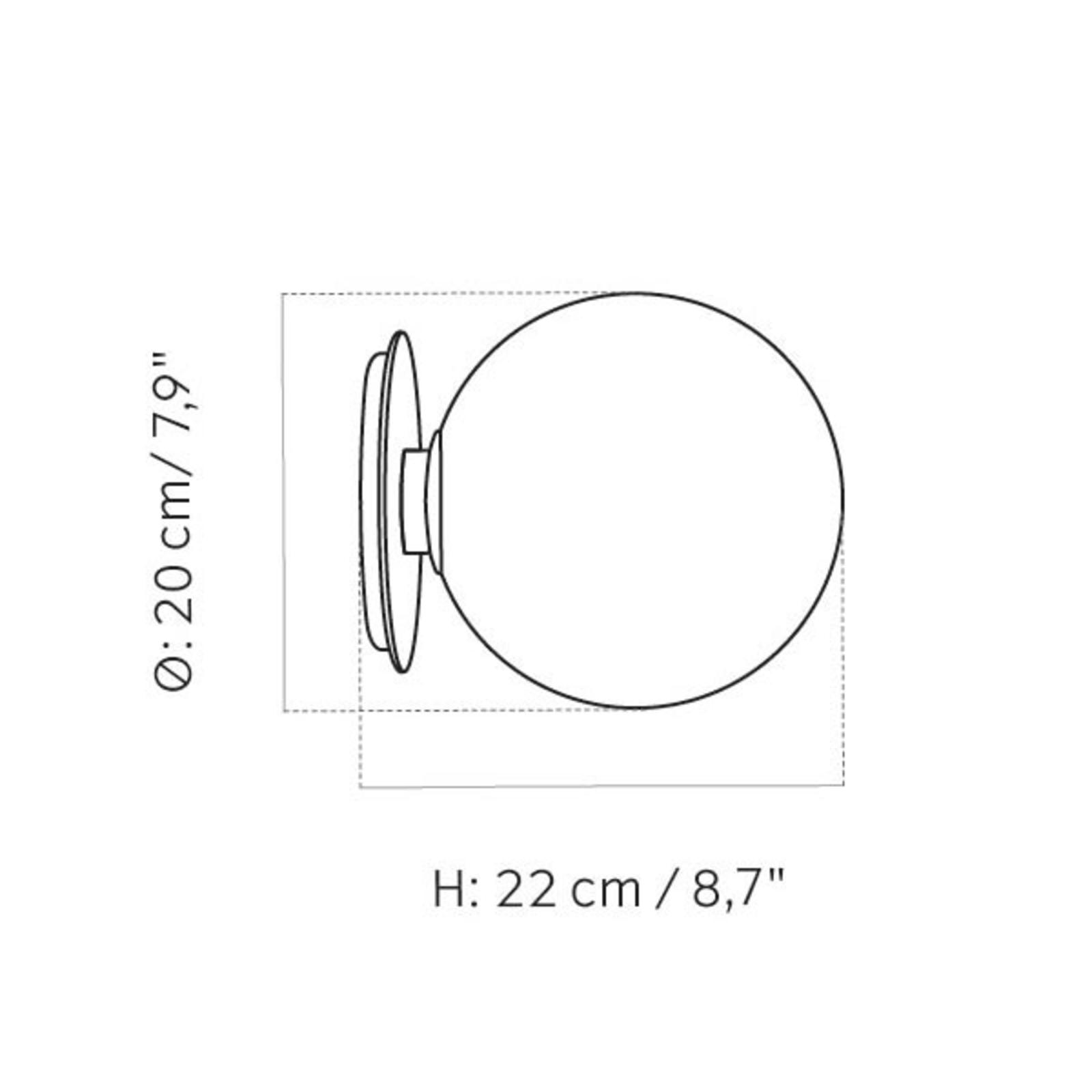 Audo TR Bulb Tischlampe 22 cm Marmor/opal