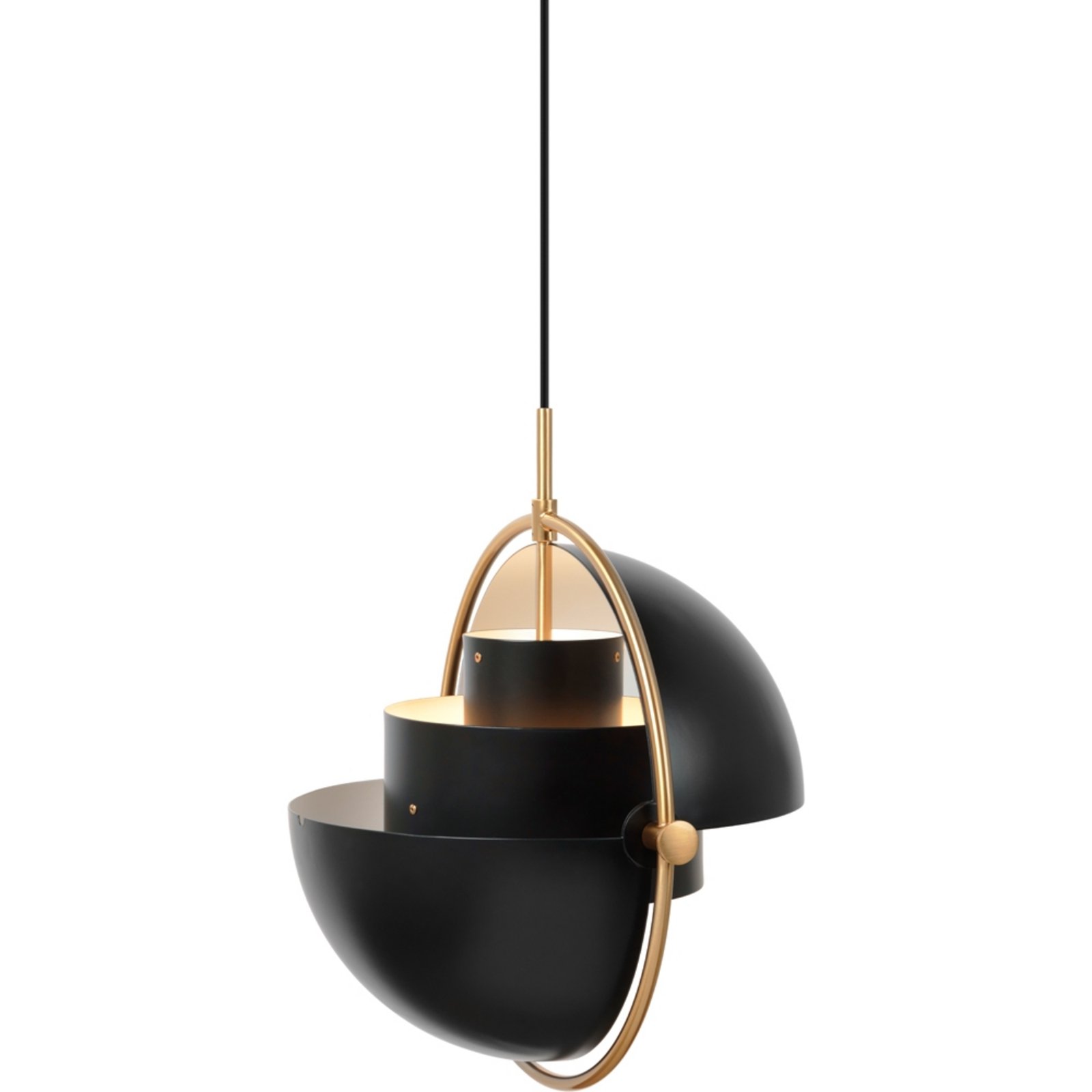 Multi-Lite Závěsná Lampa ø36 Brass/Charcoal Black - GUBI