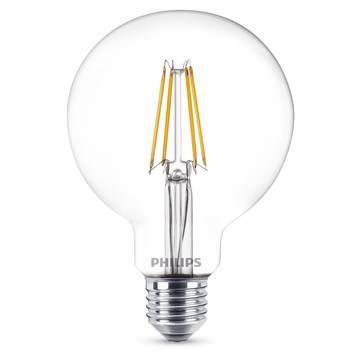 LED-Globelampe E27 7W 827 G95 klar