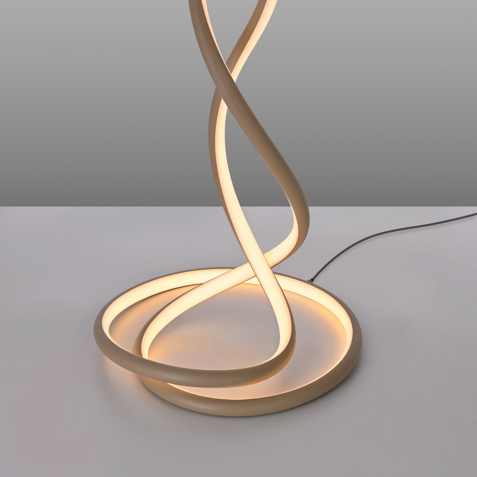 Paul Neuhaus lampada LED da pavimento Twist, color sabbia, altezza 143 cm