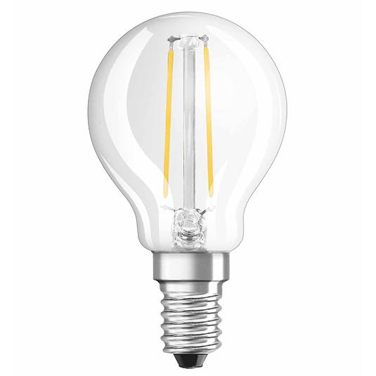 OSRAM golf ball LED bulb E14 2.5 W 827 retrofit