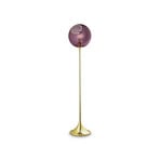 Ballroom floor lamp, purple, glass, hand-blown, dimmable