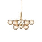 Apiales 9 lysekrone, messing/guld, Ø 60 cm, 9 lyskilder - Nuura