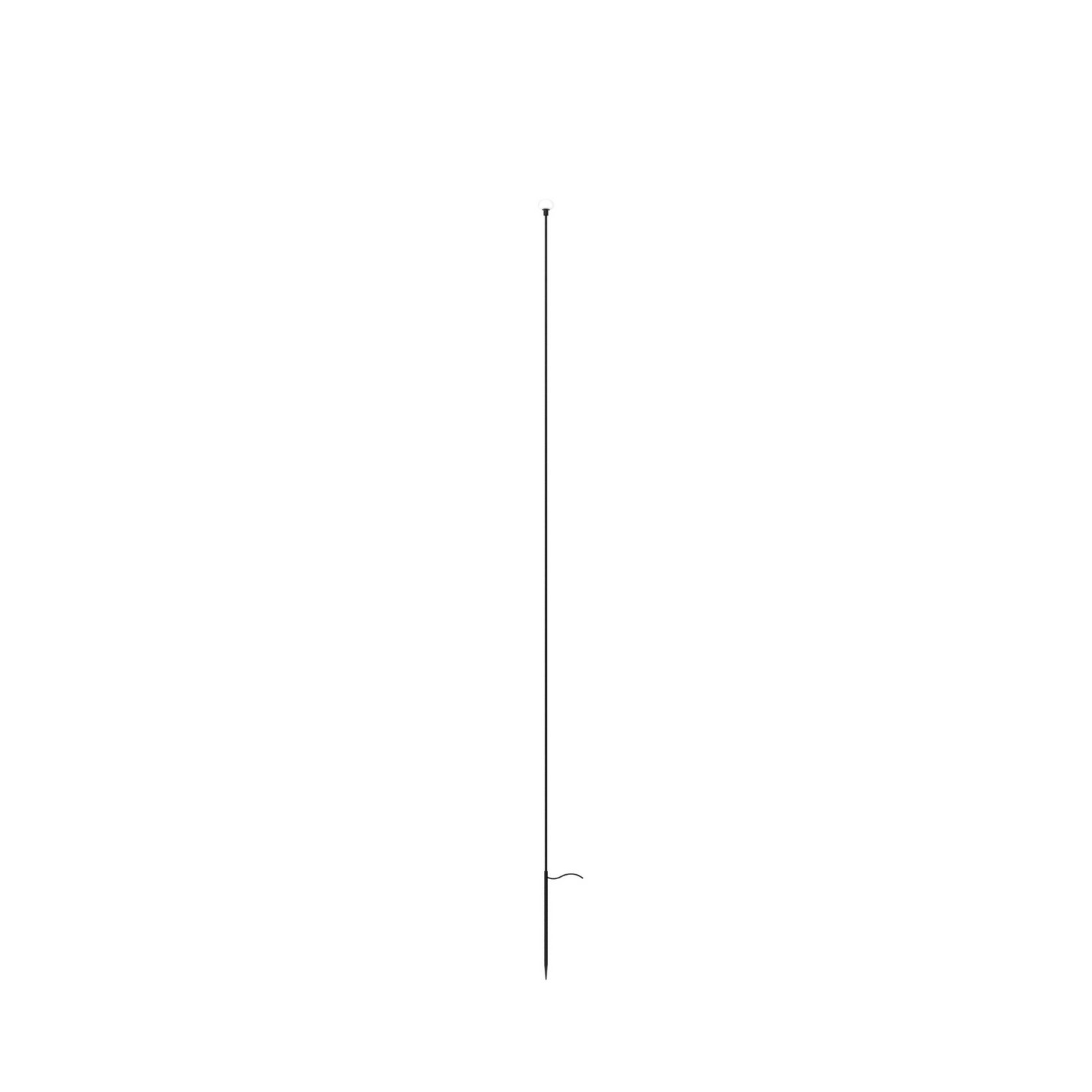 Karman LED ground spike lamp MINUIT, height 210 cm, black, IP65