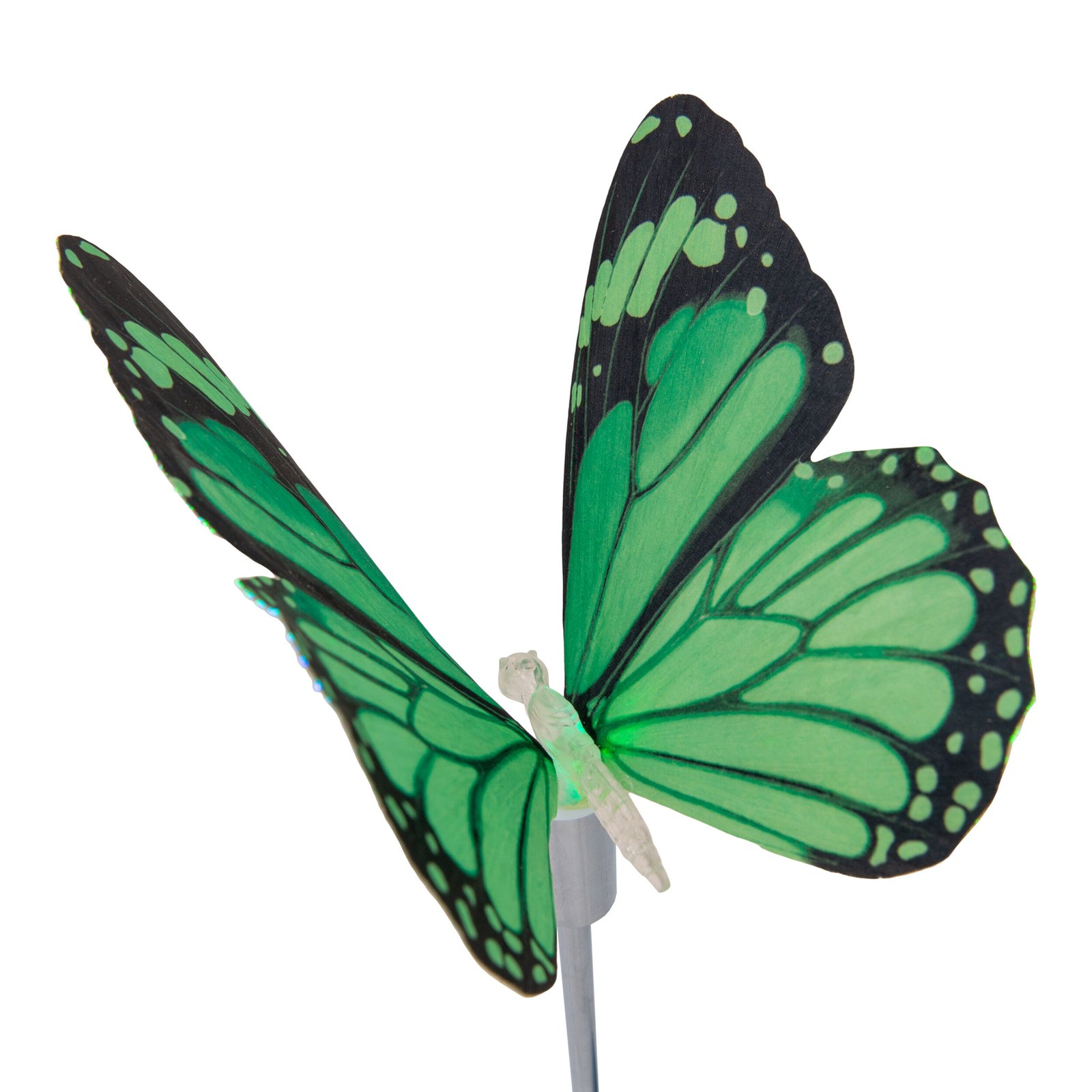 Deco-solcellelys sommerfugl, jordspyd, RGB LED