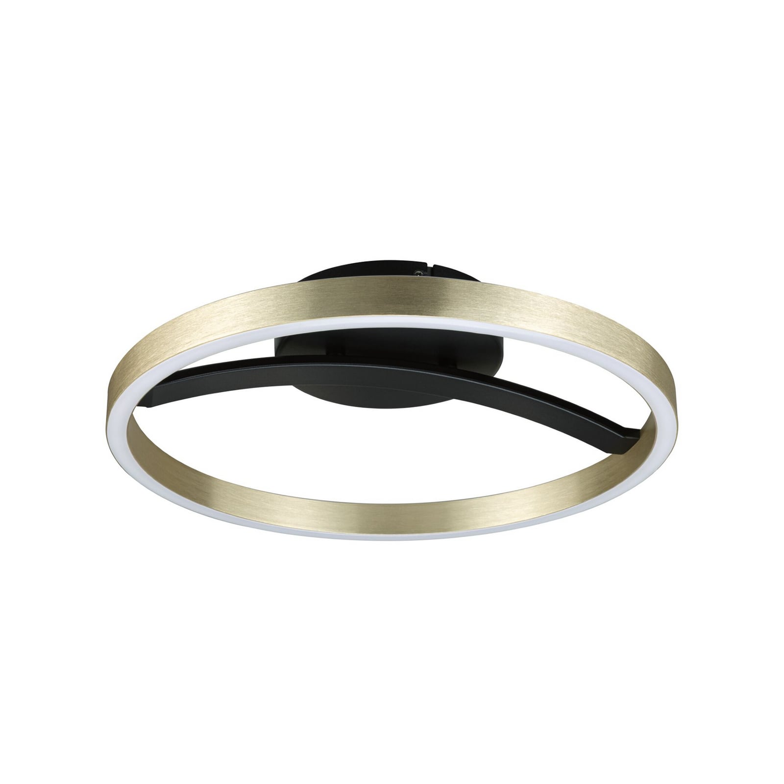 Paulmann LED-taklampa Melira, svart/guld, Ø 38 cm, metall