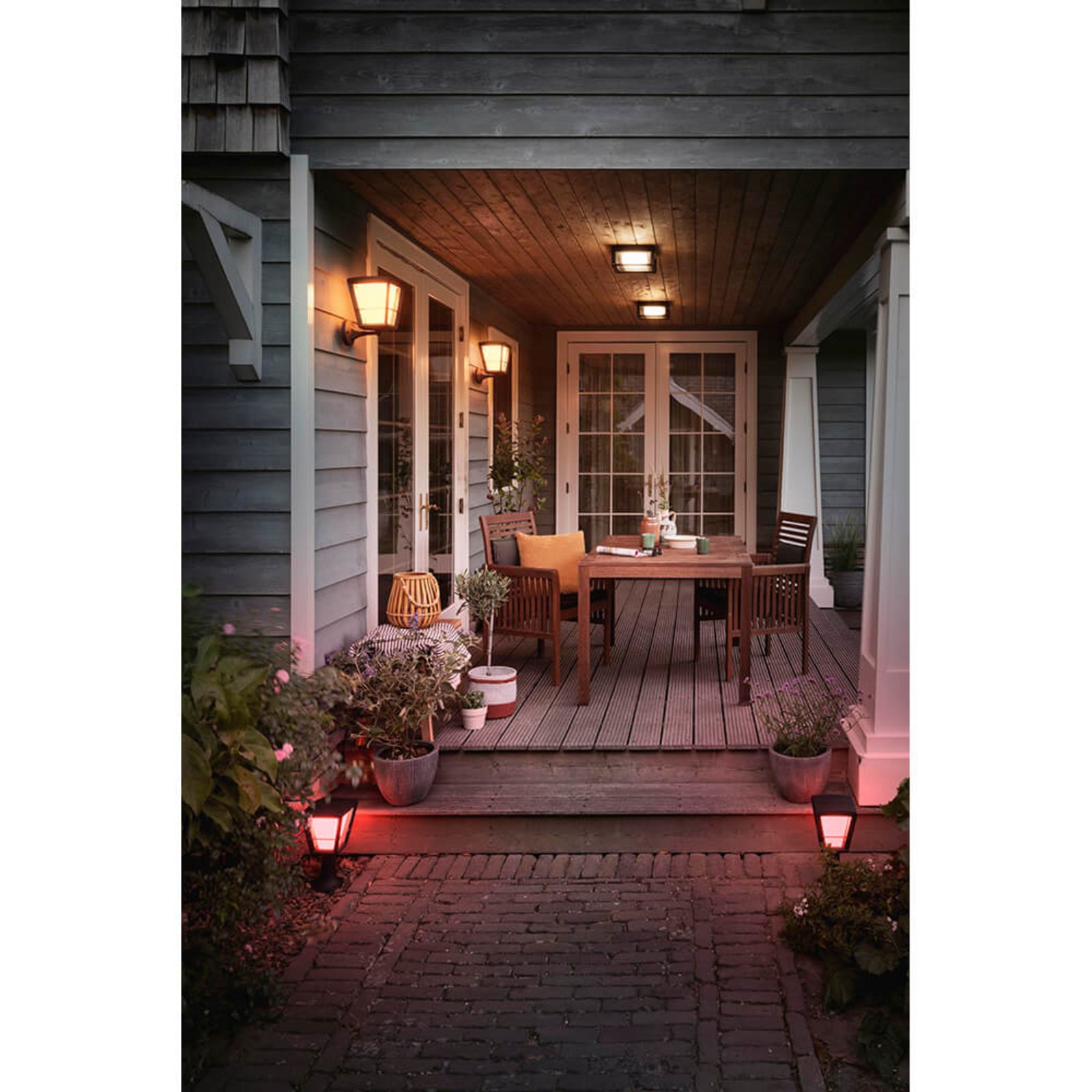 Econic Udendørs Bedlampe Low White/Color Amb. - Philips Hue