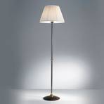 Класическа подова лампа с абажур от плат
