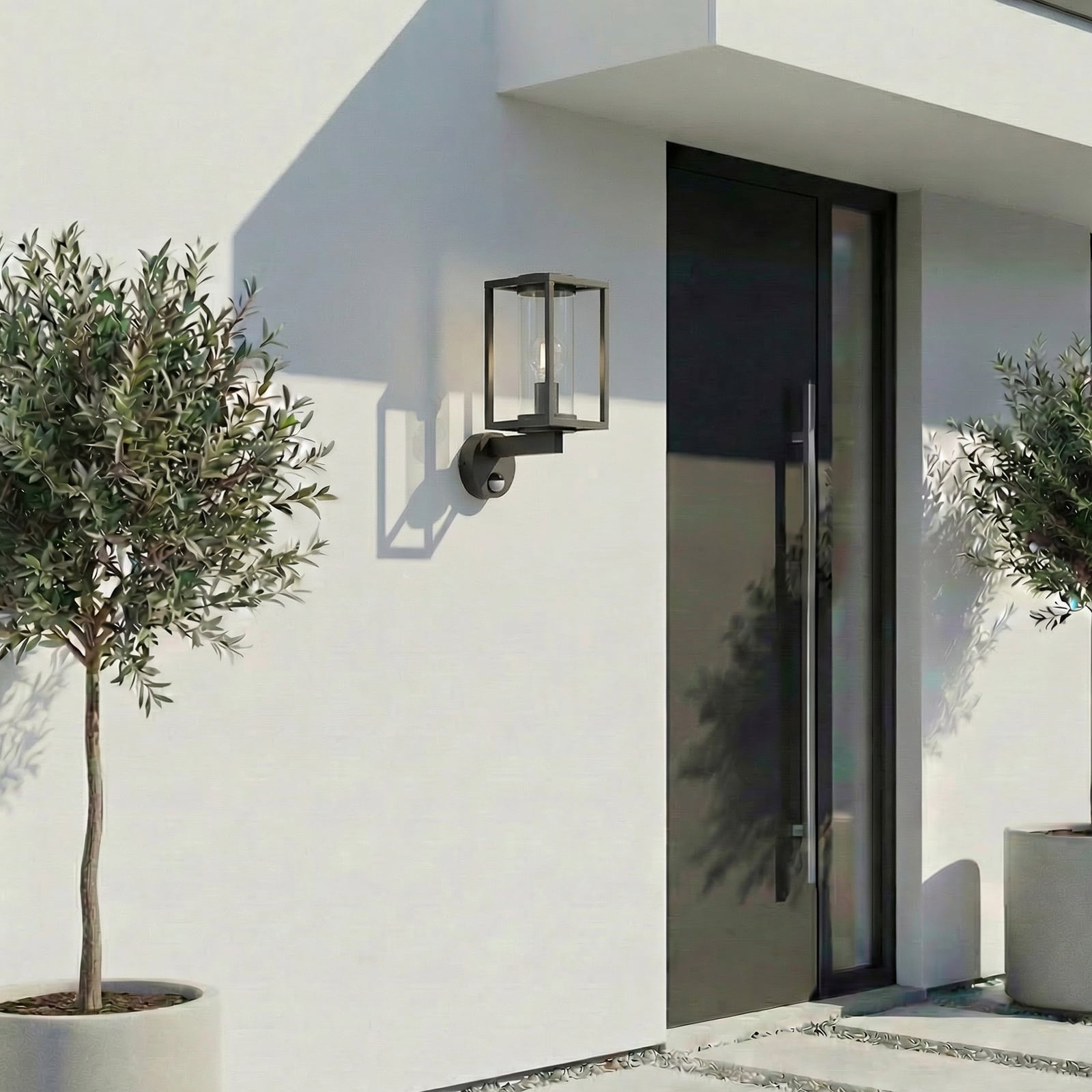 Ferda Up Outdoor Wall Light IP44 w/Sensor Graphite - Lucande