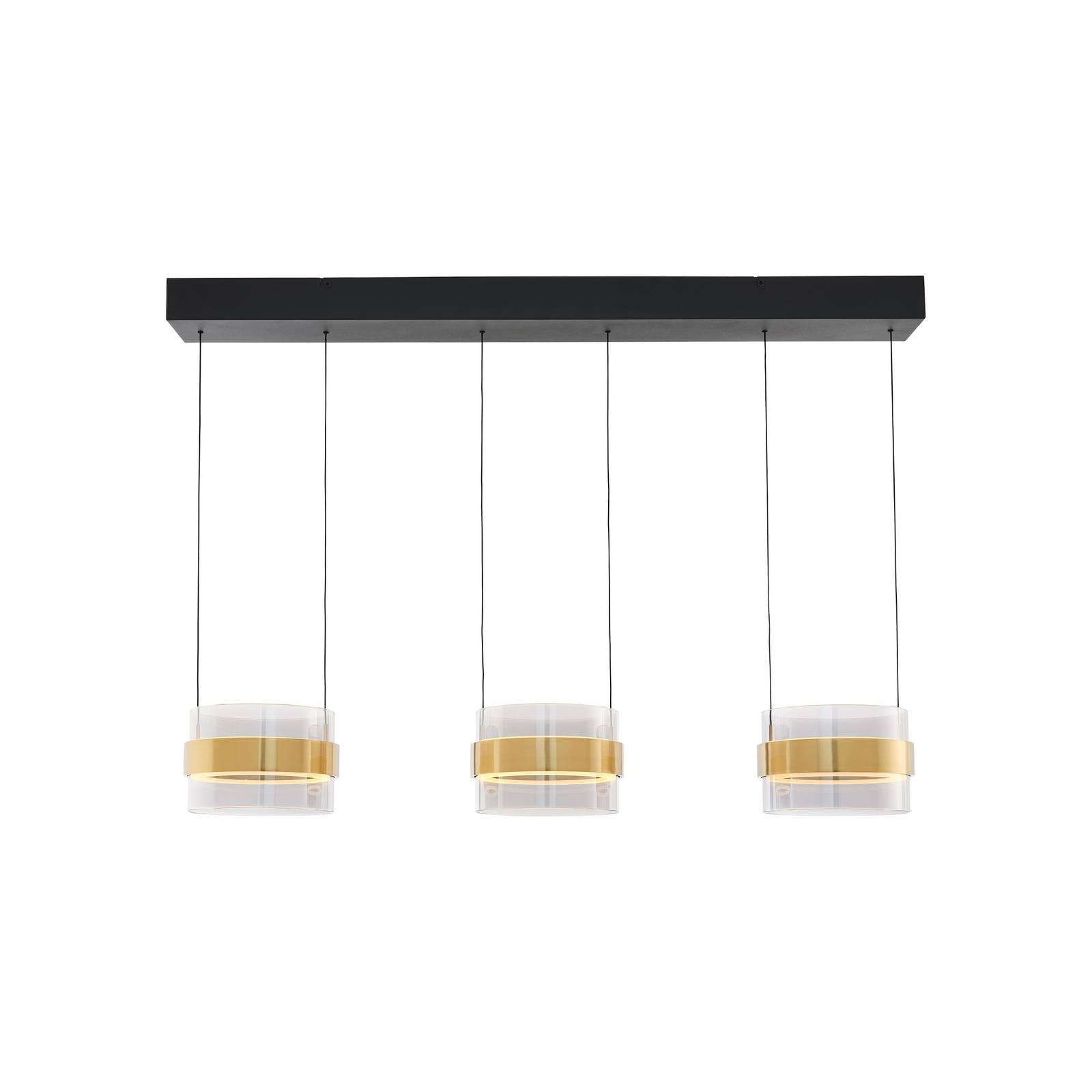 LED-Hängelampe Inside messingfarben/rauchgrau, Länge 105 cm günstig online kaufen
