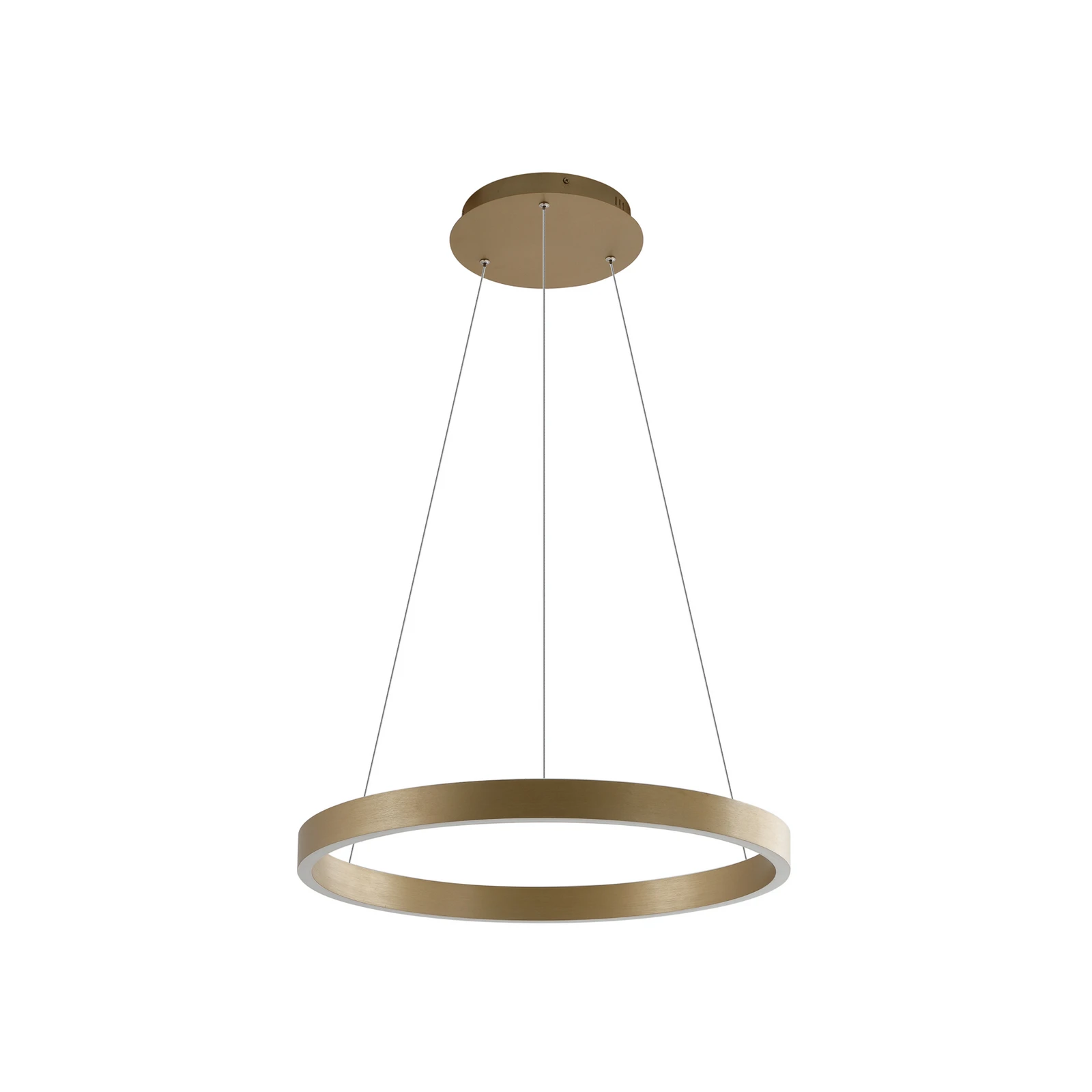 Lucande Smart LED-pendellampa Yonam, guld, 1-ljus, Tuya